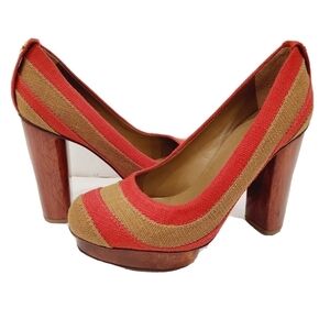 NEW Tory Burch Joelle Platform Linen Pump